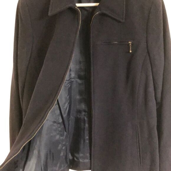 Ann Taylor jacket‎ 12 black wool cashmere blend zip old money pockets lined - Picture 6 of 6